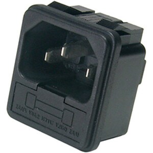 Main product image for IEC AC Power Jack Chassis Mount with 10A Fuse Holder 090-443